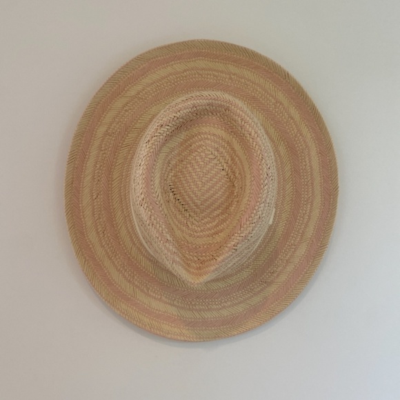 Anthropologie women's hat light pink and cream - Picture 2 of 6